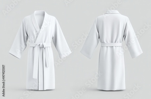 Wallpaper Mural White robe, front and back views (1) Torontodigital.ca
