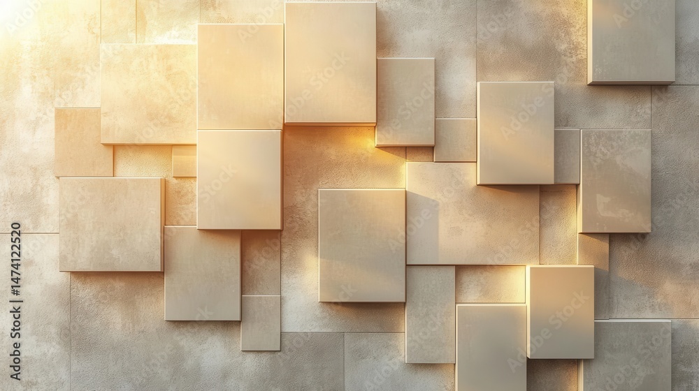 Beige abstract blocks pattern Beige abstract blocks pattern