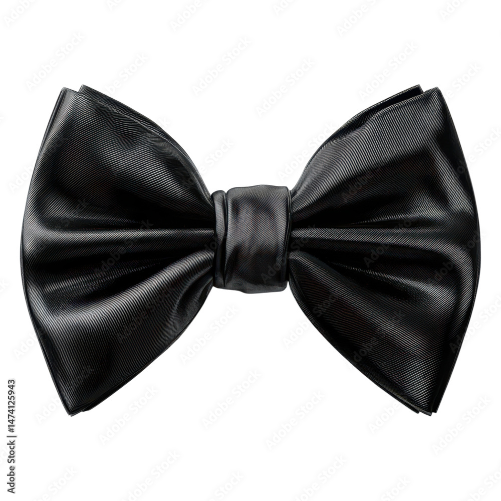 Elegant black bow tie isolated transparent background perfect for formal events and fashion designs Elegant black bow tie isolated transparent background perfect for formal events and fashion designs