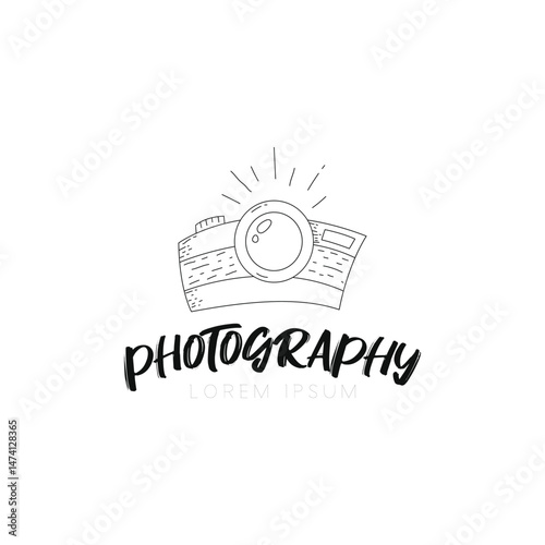 Photography studio logo design template
