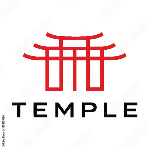 Temple Logo Vector Icon Illustration