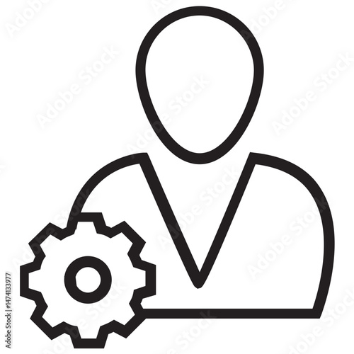 Manager Icon, Business Leader, Team Supervisor, Corporate Management, Office Manager Symbol
