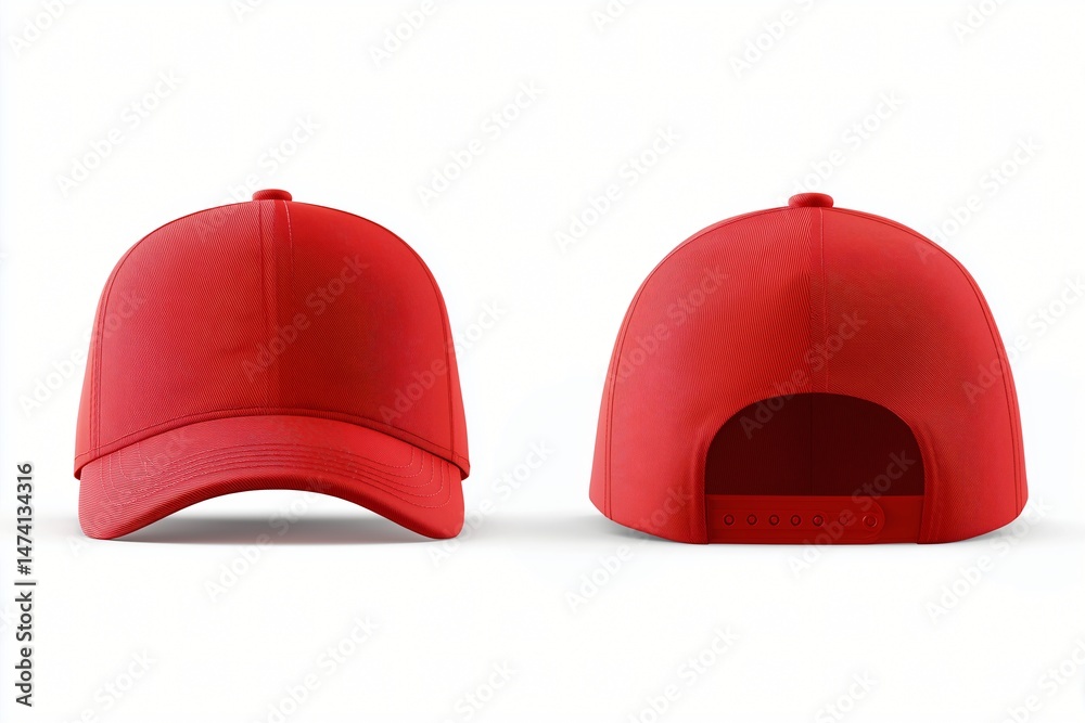 custom made wallpaper toronto digitalBlank red cap front and back view isolated on white background