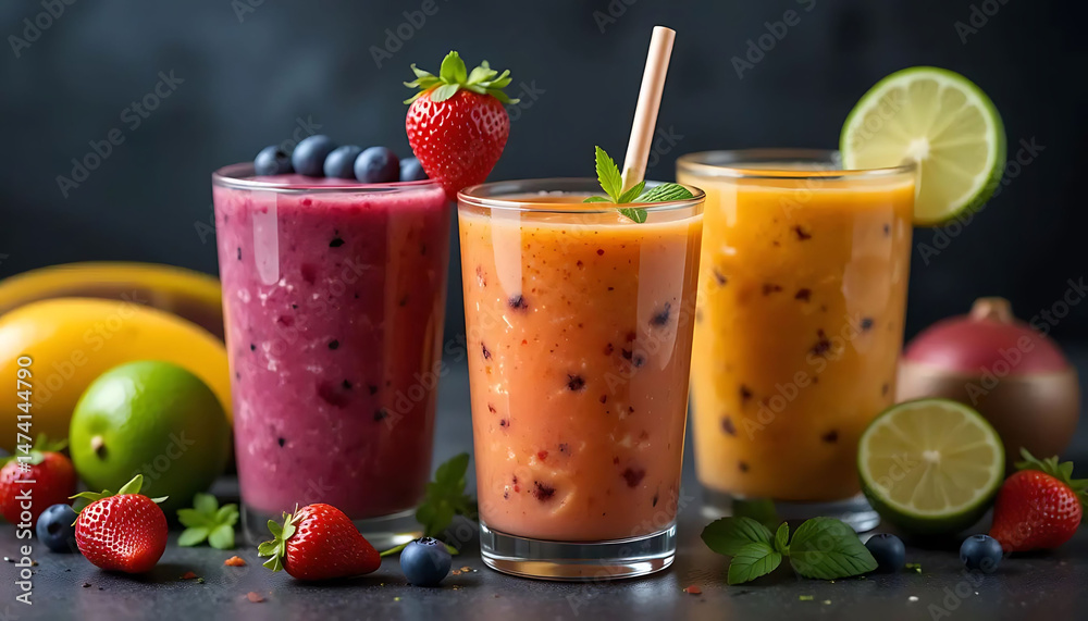 ngredients for making a smoothie or juice displayed on a painted glass surface ngredients for making a smoothie or juice displayed on a painted glass surface