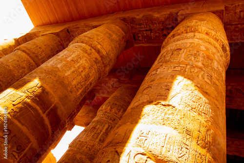 columns of the karnak temple luxor egypt