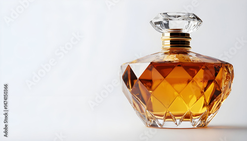 Obraz na płótnie Bottle of luxury perfume isolated on white w salonie