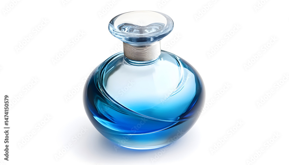 Bottle of luxury perfume isolated on white