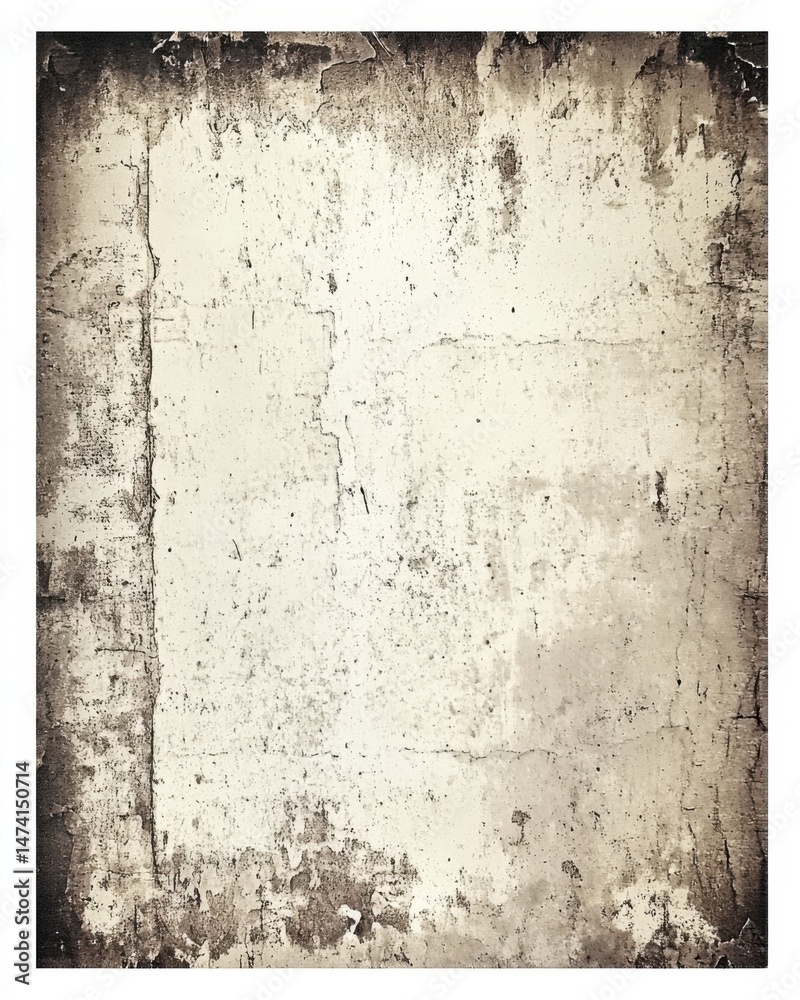 Fototapeta premium Weathered concrete wall texture in sepia tone close up abstract background for design element or backdrop