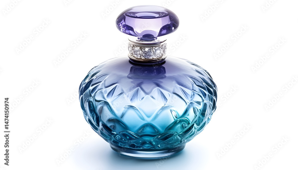 Bottle of luxury perfume isolated on white