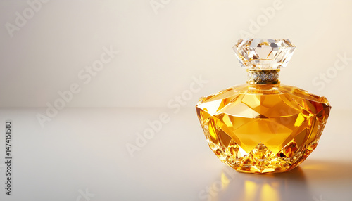 Obraz na płótnie Bottle of luxury perfume isolated on white w salonie