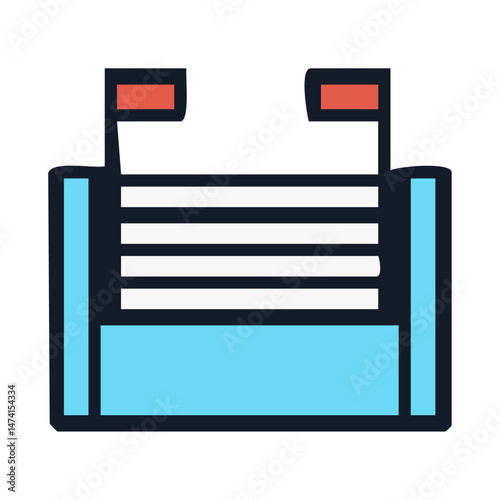 Boxing Ring Icon - Vector Fighting Arena Sport Symbol
