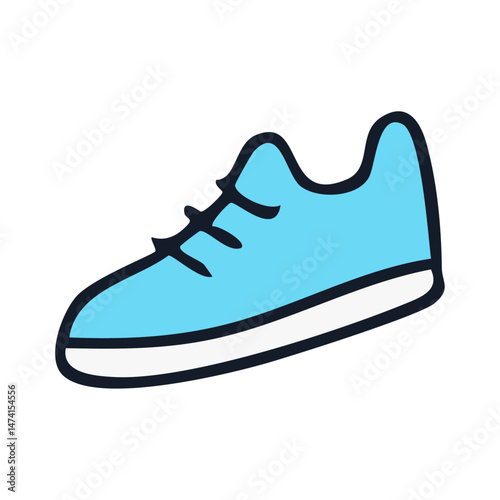 Sports Shoe Icon - Vector Athletic Footwear Symbol