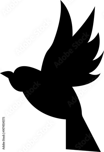 silhouette, flying, birds, wide, open, wings, vector, art, template, designs, icon, ink, grunge, afar, brush, hand-drawn, marker, crayons, icons, isolated, transparent background, mobile app, variatio