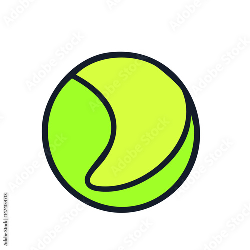 Tennis Ball Icon - Vector Sport Equipment Symbol