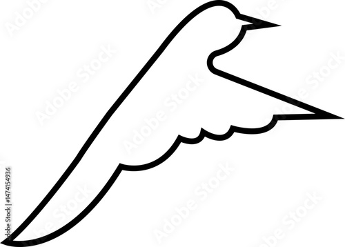 silhouette, flying, birds, wide, open, wings, vector, art, template, designs, icon, ink, grunge, afar, brush, hand-drawn, marker, crayons, icons, isolated, transparent background, mobile app, variatio