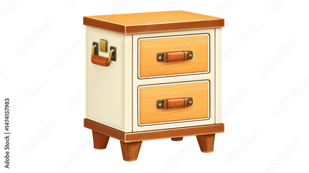Classic wooden nightstand with two drawers for bedroom organization and elegant storage solutions in home decor Classic wooden nightstand with two drawers for bedroom organization and elegant storage solutions in home decor