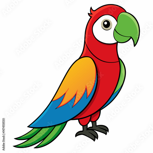 Vibrant Parrot Vector Illustration