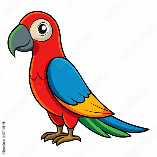Vibrant Parrot Vector Illustration