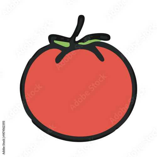 Tomato Vector - Juicy Red Vegetable Illustration