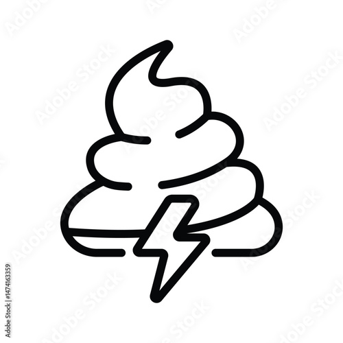 Grab this amazing icon of thunderstorm in modern style