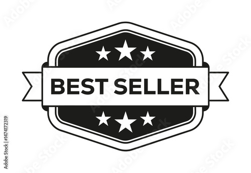 Best Seller Badge Premium Quality Star Emblem