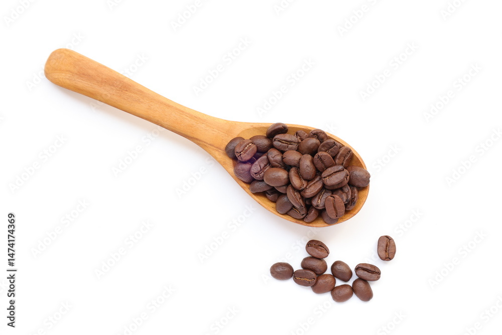 Fototapeta premium spoon with coffee beans