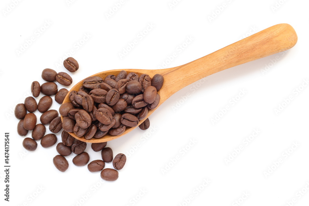 Obraz premium coffee beans and spoon