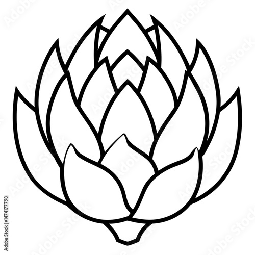 Stylized Artichoke Vector Illustration