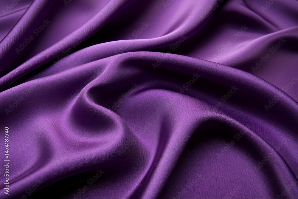 Fototapeta premium Deep Purple Silk Fabric Drape Texture