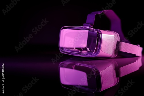 Modern virtual reality glasses featuring a design that is sleek and futuristic photo