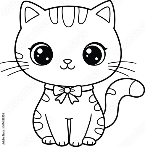 Cute Cartoon Cat Illustration