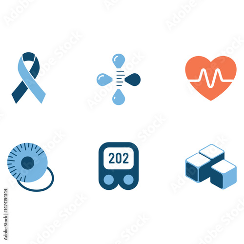 healthcare diabetes campaign vector art