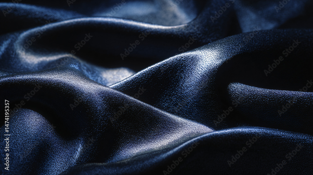 Elegant dark blue silk fabric drape texture background. Elegant dark blue silk fabric drape texture background.