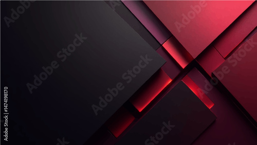 Abstract black dark gray purple burgundy red  abstract background. Geometric pattern shape. Line stripe triangle angle. Color gradient. Shadow. Matte. Rough grain grungy. Design. Template.