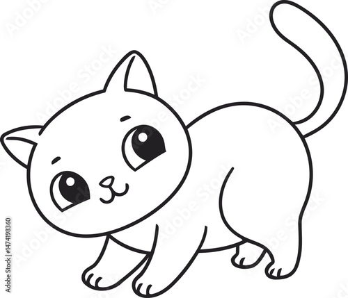 Cute Cartoon Cat Illustration