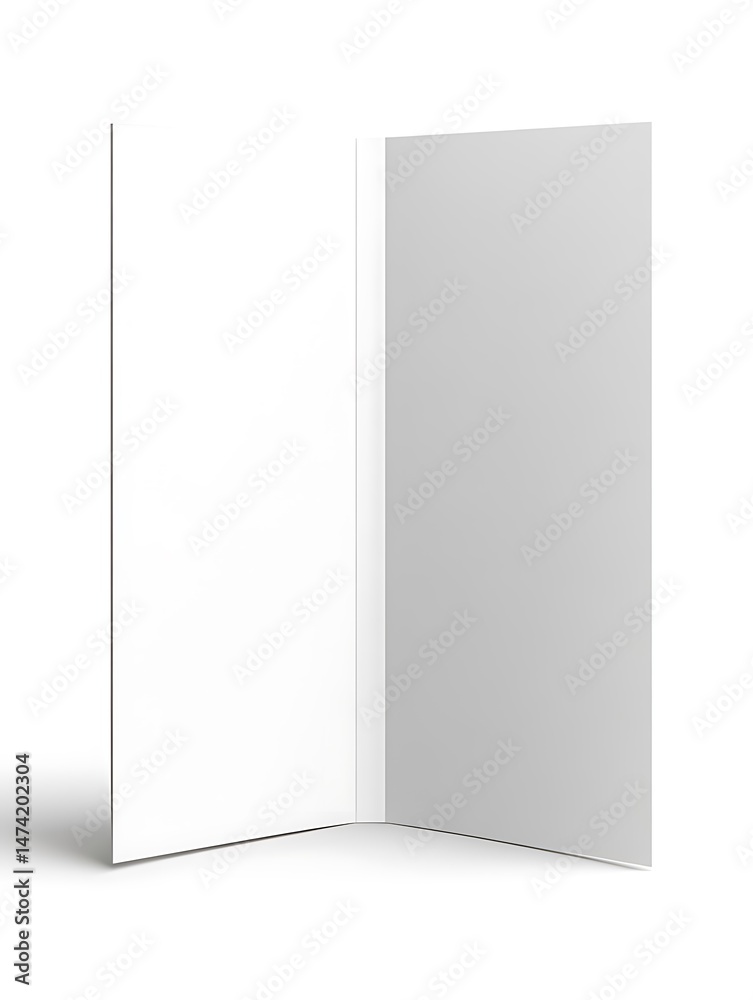 Naklejka premium Blank Greeting Card Mockup: Crisp 3D Render, Subtle Shadow