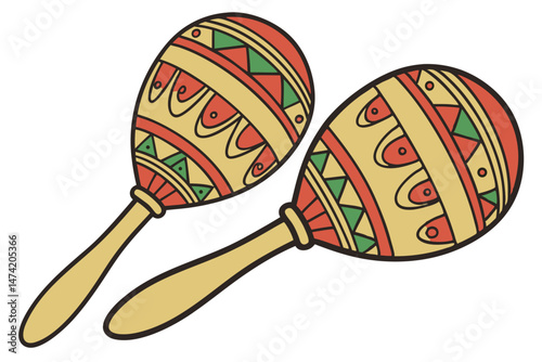 148 traditional mexican maracas,colorful hand-painted wooden maracas,vibrant south american folk musical instrument,festive rhythmic percussion toy,cultural mexican musical accessory