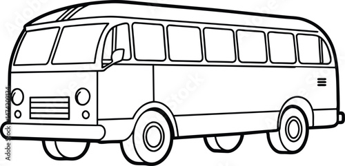 School Bus Drawing for Education and Transit Concepts