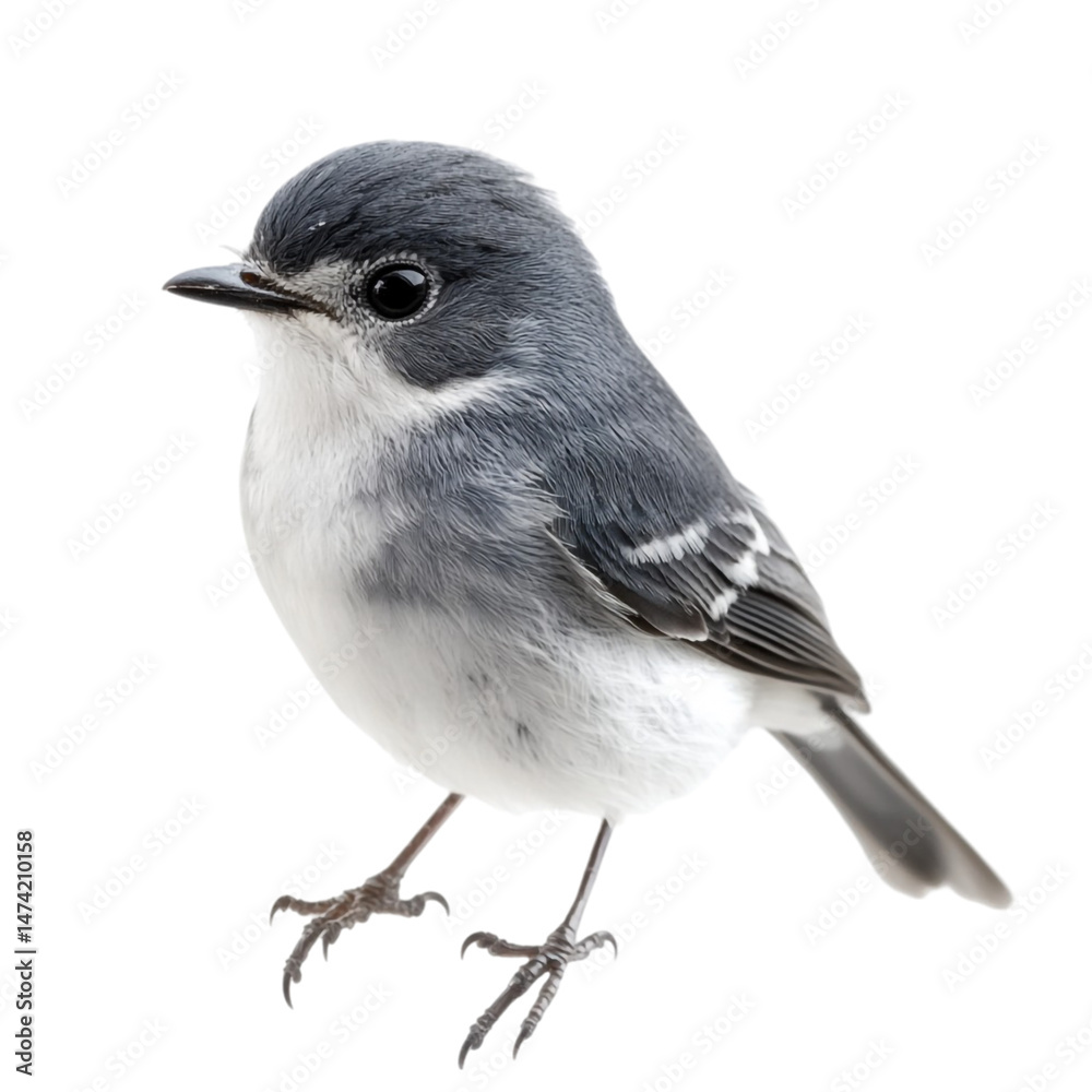 Small grey and white bird perched on a colorful abstract background Small grey and white bird perched on a colorful abstract background
