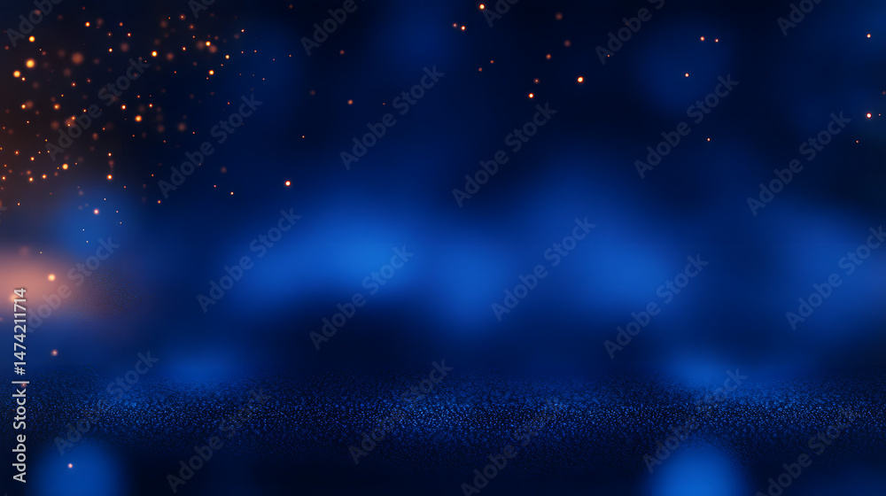 Obraz premium Abstract blurred background featuring a gradient of dark blue hues with subtle light variations present
