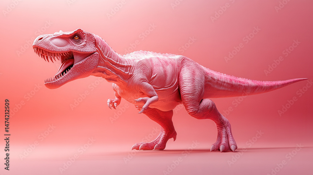 Fototapeta premium dinosaur on a solid color background