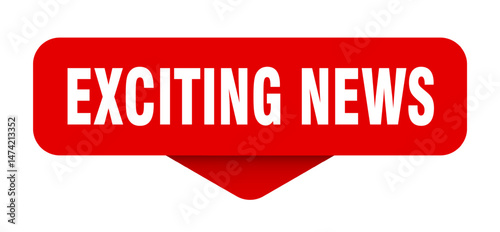 exciting news sticker. exciting news sign on transparent background
