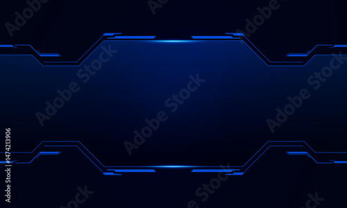 Sci fi futuristic user interface, HUD template frame design, Technology abstract background	
