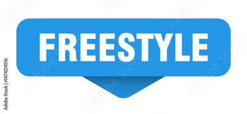 freestyle sticker. freestyle sign on transparent background
