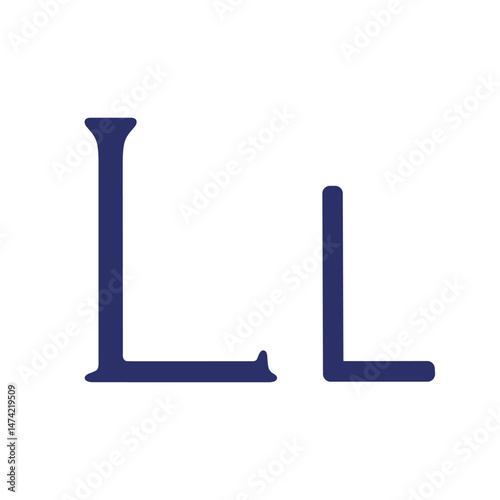 English letter (uppercase and lowercase) isolated on white background