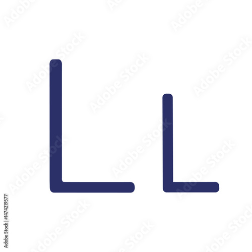 English letter (uppercase and lowercase) isolated on white background
