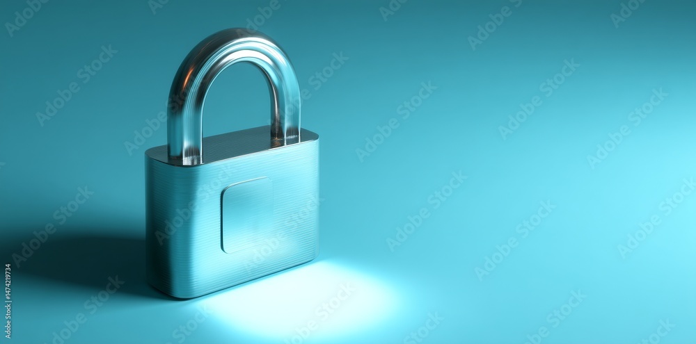 Fototapeta premium Understanding digital security measures involves recognizing the importance of padlocks in protecting data within virtual environments through conceptual design and modern technology to create a