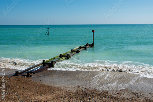 Outfall pipe going into the sea
