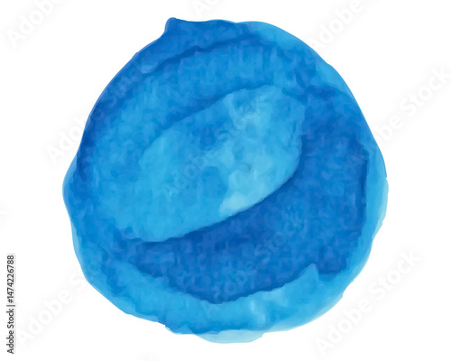 Watercolor Brush Stroke, stain, splash, background. Vector. Isolated. Blue