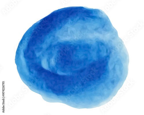 Watercolor Brush Stroke, stain, splash, background. Vector. Isolated. Blue